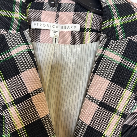 Veronica Beard Miller Dicky Jacket Pink Plaid Size 0 NWOT **altered - Picture 11 of 17